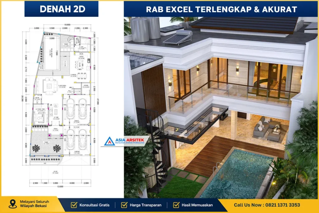 RAB Rumah Excel Akurat di Bekasi
