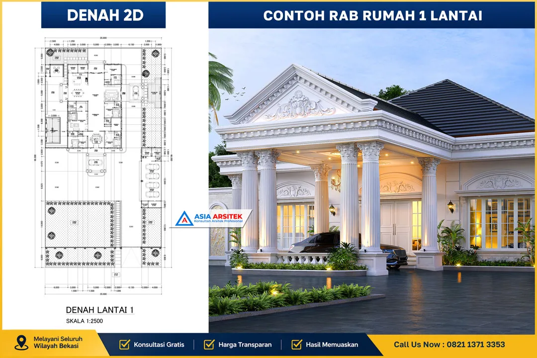 Contoh RAB Rumah 1 Lantai Download RAB Gratis