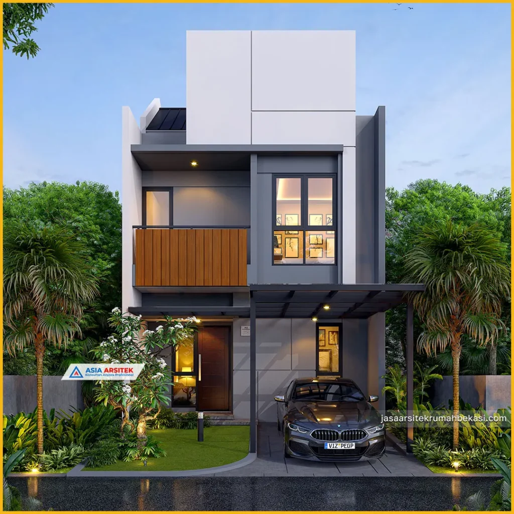 Gambar Rumah Minimalis Tampak Depan untuk Lebar Tanah 6 Meter